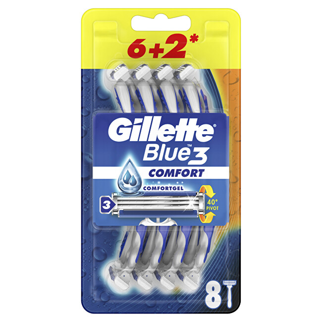 Disposable razors Blue 3 Comfort 6 + 2 pcs