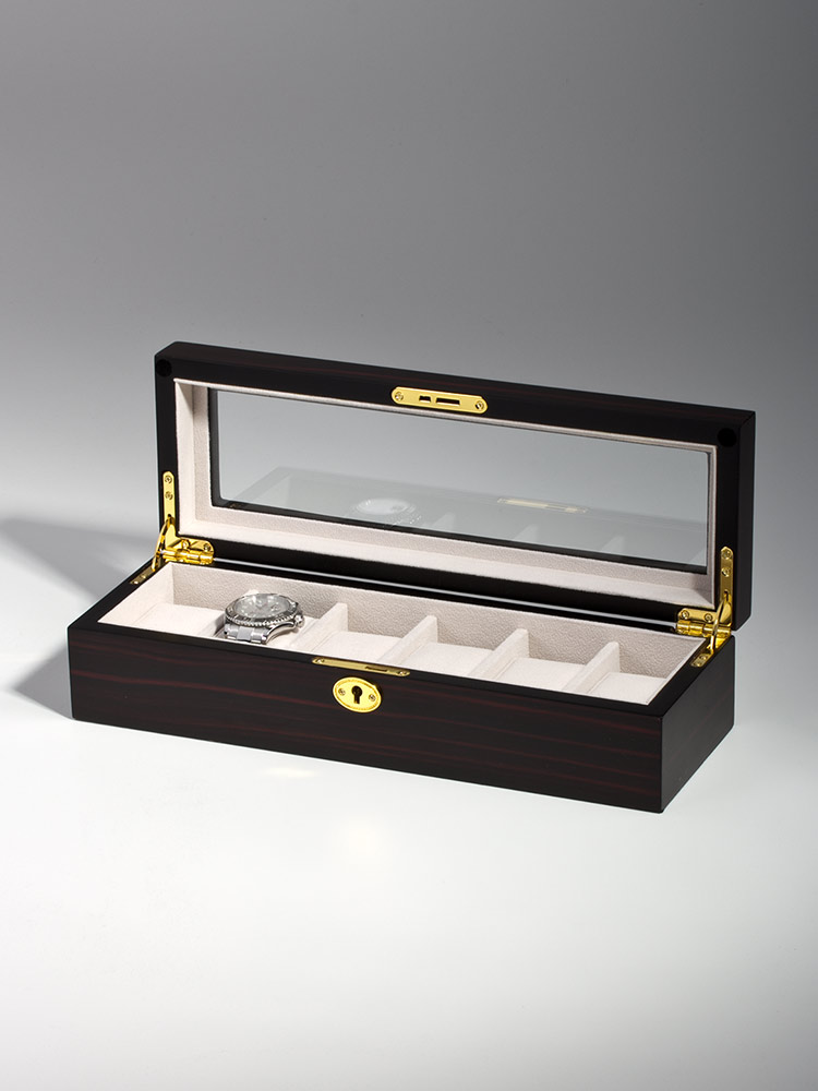 Rothenschild Watch Box RS-1087-6E for 6 Watches Ebony