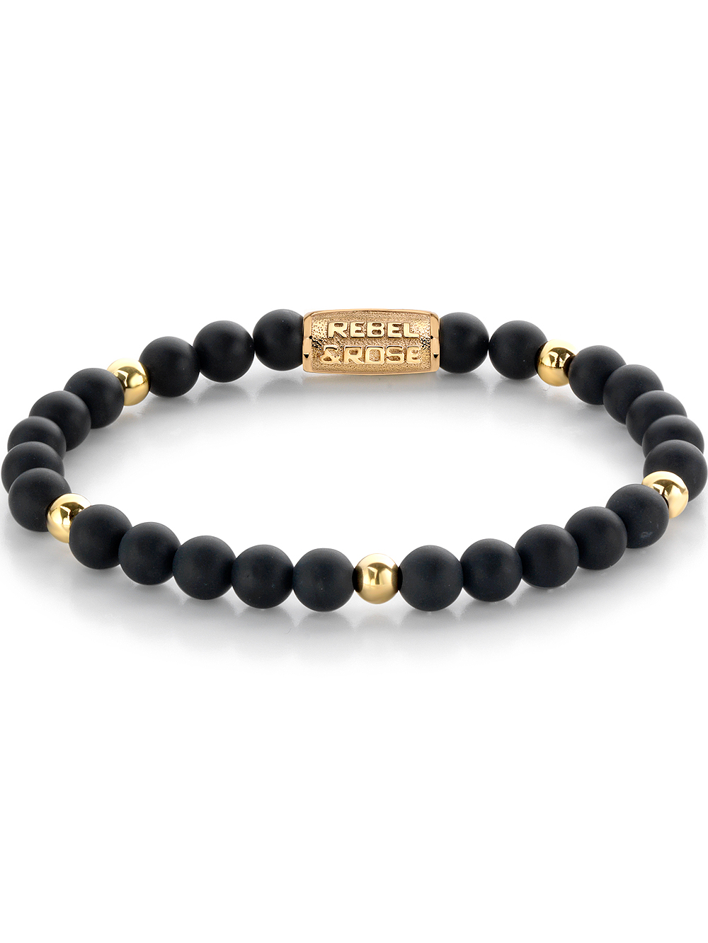 Rebel & Rose Bracelet Matt Black Madonna RR-60078-G-S Unisex