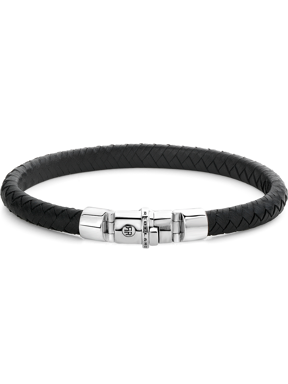 Rebel & Rose Bracelet Half Round Braided RR-L0133-S-L mens