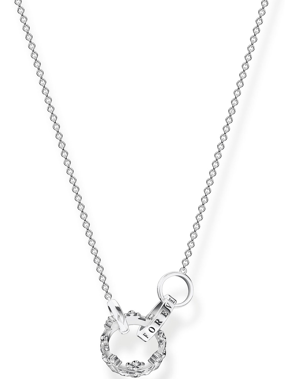 Thomas Sabo KE1987-643-14 Crown Ladies Necklace 45cm, adjustable