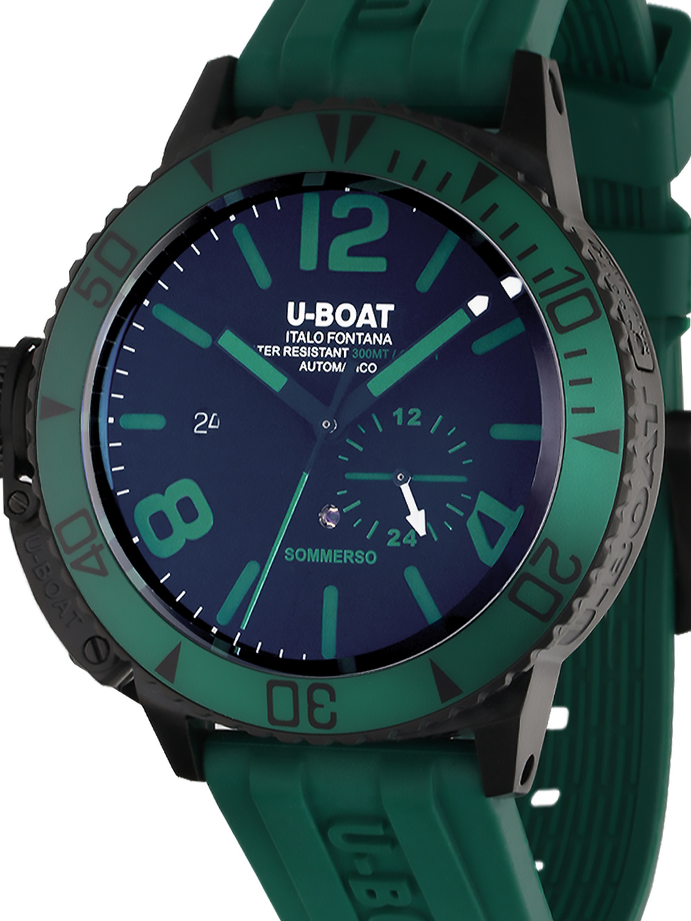 U-Boat 9667 Sommerso Green IPB Automatic Mens Watch 46mm 30ATM