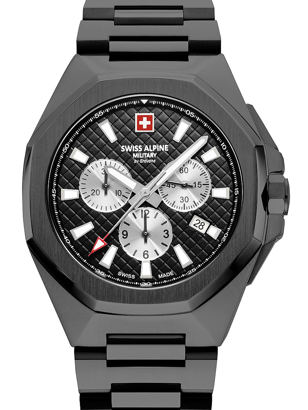 Swiss Alpine Military 7005.9177 Typhoon Chronograph Mens Watch 42mm 10ATM