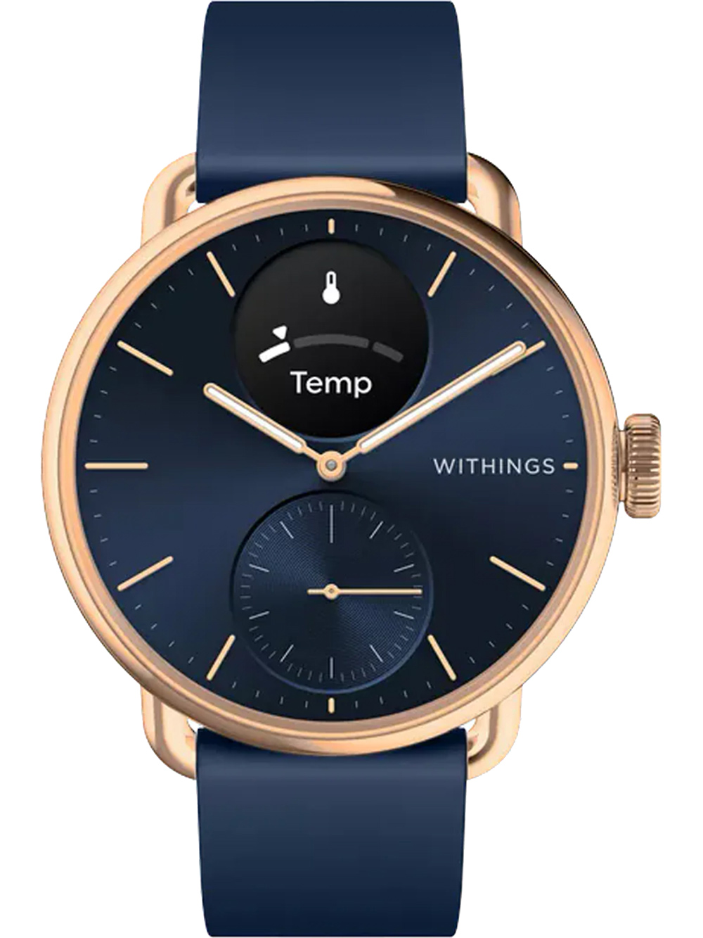 Withings HWA10-model 6-All-In ScanWatch 2 rosé gold blue 38 mm 5ATM