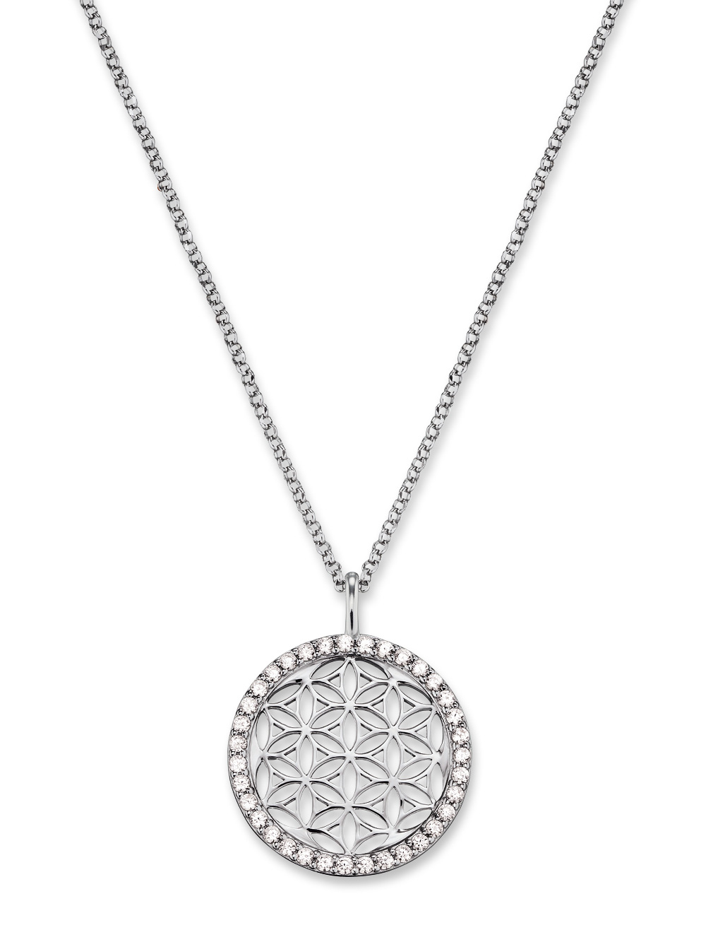 Engelsrufer ERN-LILLIFL-ZI Flower of Life Ladies Necklace 45cm, adjustable