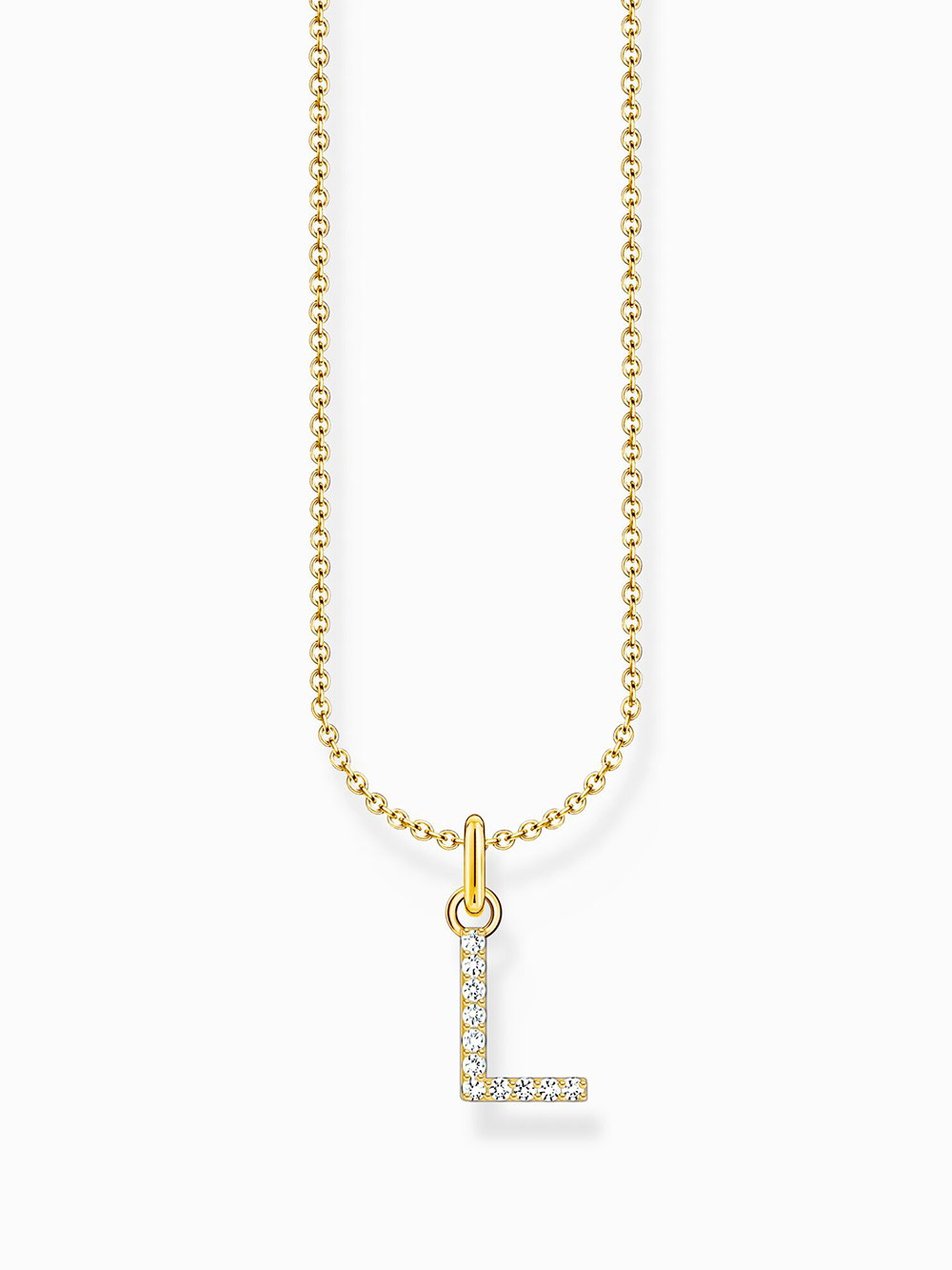 Thomas Sabo KE2251-414-14-L45V Gold-plated necklace letter L 