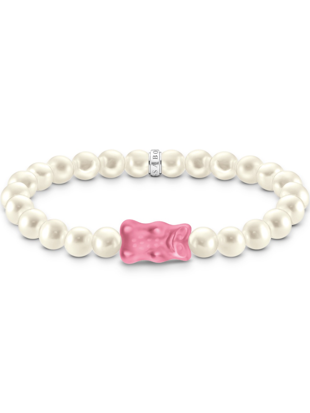 Thomas Sabo A2154-082-9-L17 Gold Bears Pearl Bracelet pink 17 cm