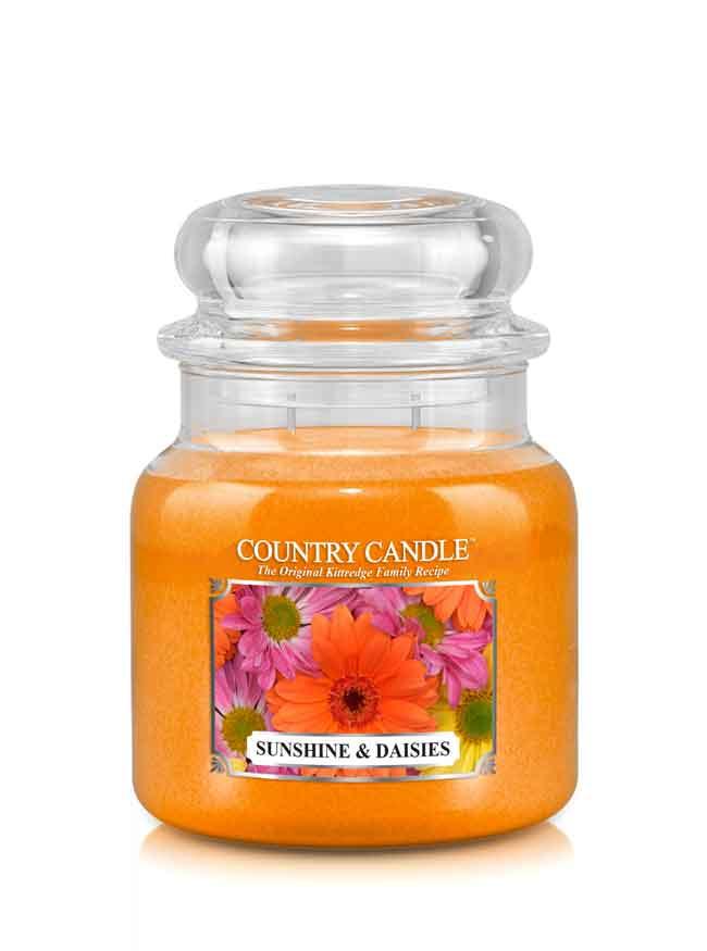 Country Candle Sunshine & Daisies illatgyertya közepes, 2 kanócos (453 g)