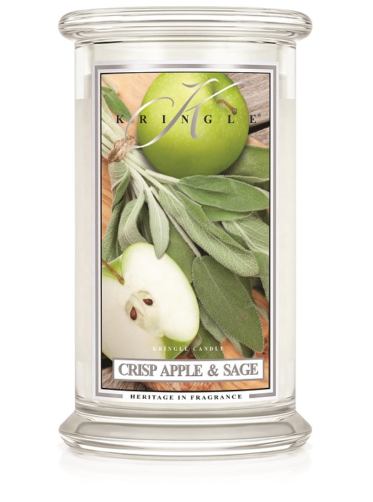 Kringle Candle Crisp Apple & Sage nagy 2 kanócos illatgyertya (624 g)