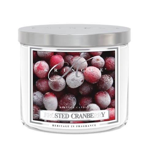 Kringle Candle TUMBLER Frosted Cranberry illatú gyertya közepes, 2 kanócos (411 g)