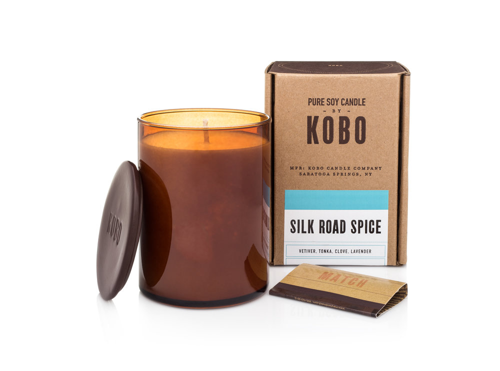 KOBO Woodblock Candle Silk Road Spice illatgyertya (15oz / 425g)