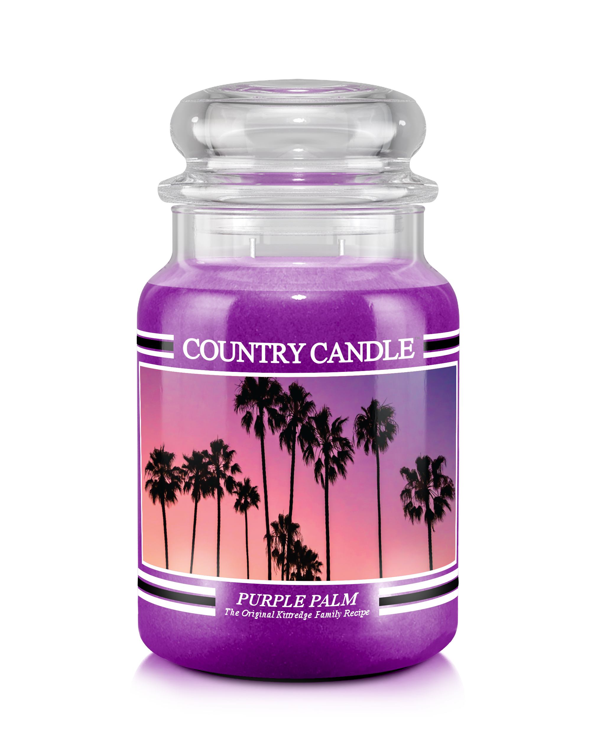 Country Candle Purple Palm nagyméretű 2 kanócos illatgyertya (652 g)