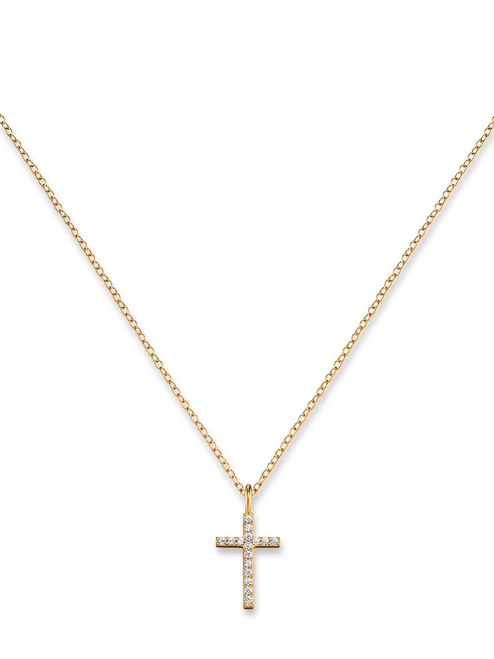 Engelsrufer ERN-LILCROSS-ZI-G Cross Ladies Necklace 38mm, adjustable