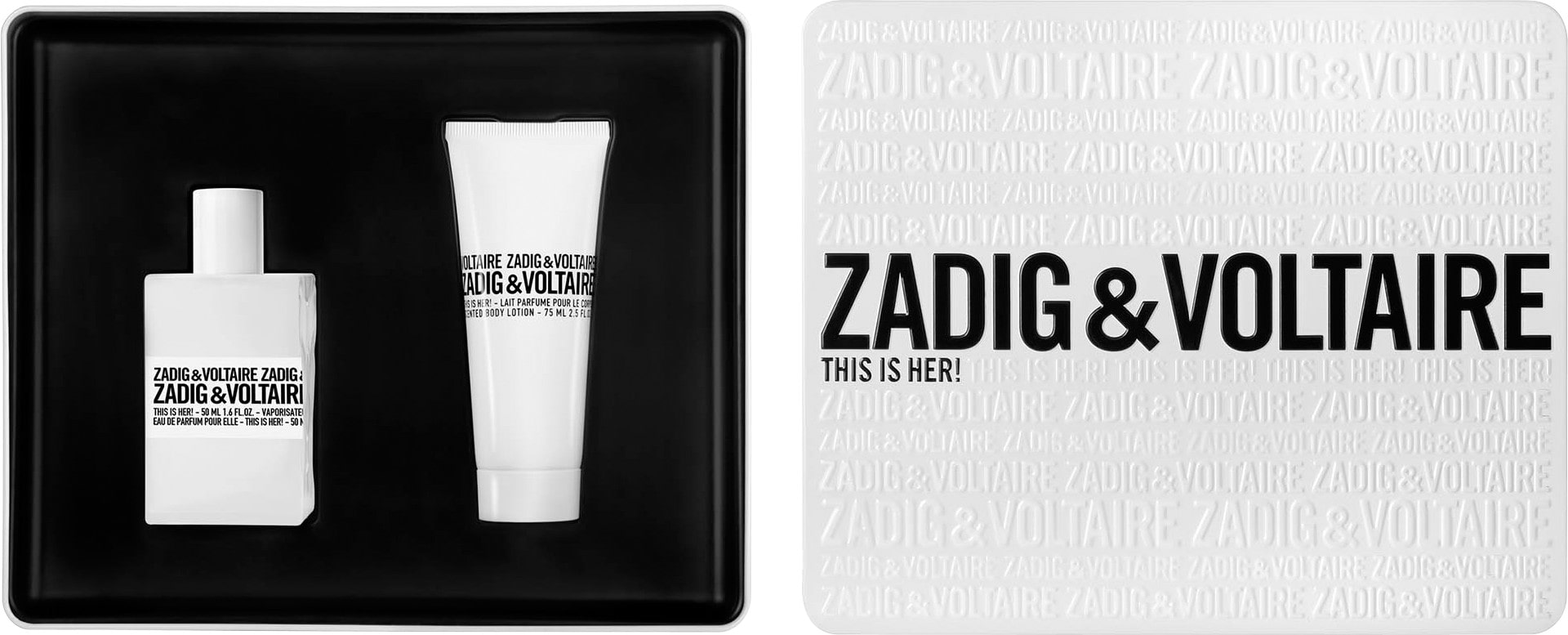 Zadig & Voltaire This is Her! Ajándékszett, Eau de Parfum 50ml + BL 75ml