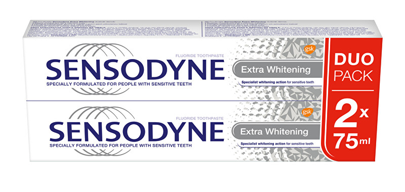 Toothpaste with whitening effect Extra Whitening Duopack 2 x 75 ml